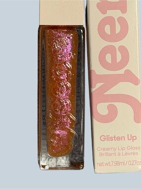 NEEN Glisten Up Shimmer Lip Gloss — Pink-Gold Sparkle in BYE-NIB
